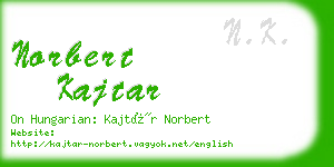 norbert kajtar business card